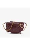 Charles Keith Ring Decoration Street Fashion Belt Bag Burgundy